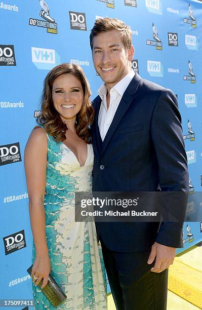 Host Sophia Bush and Google executive Dan Fredinburg arrive at the DoSomething.org and VH1's 2013 Do Something Awards at Avalon on July 31, 2013 in...