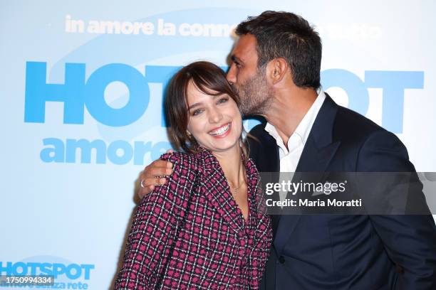 Denise Tantucci and Francesco Arca attend a red carpet for the movie "Hotspot - Amore Senza Rete" at the 21st Alice Nella Città during the 18th Rome...