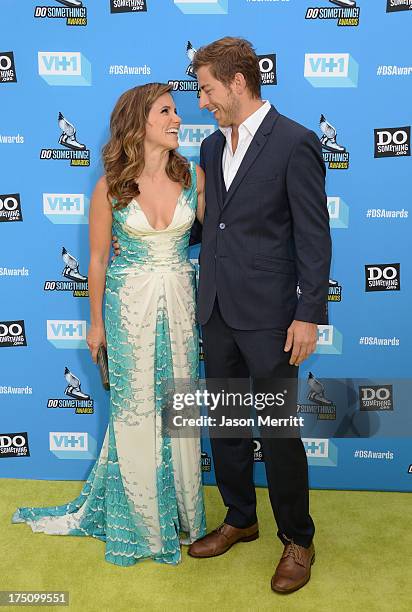 Host Sophia Bush and Google executive Dan Fredinburg arrive at the DoSomething.org and VH1's 2013 Do Something Awards at Avalon on July 31, 2013 in...