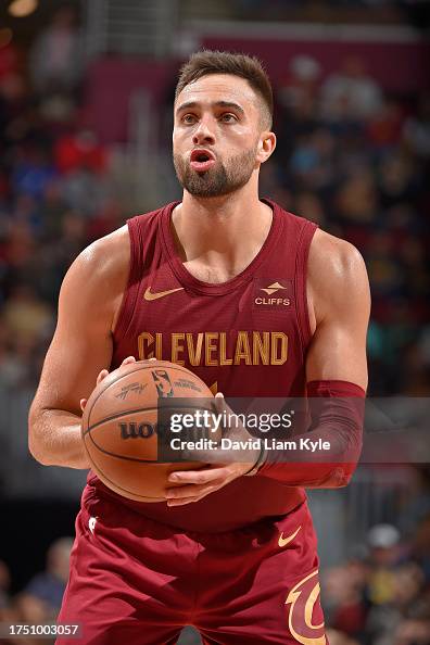 Max Strus Max Strus of the Cleveland Cavaliers free throw against the Indiana ...