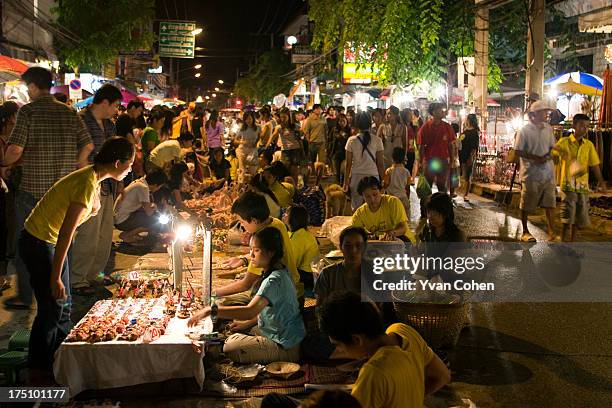 The popular walking street market which attracts thousands of locals and tourists each weekend. The market opens in the evening and vendors sell a...