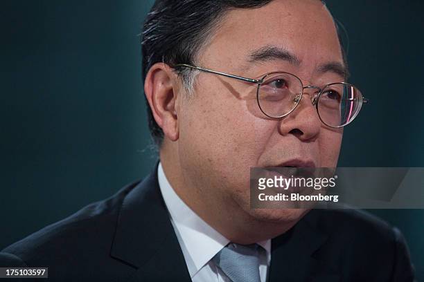 Ronnie Chan, chairman of Hang Lung Properties Ltd., speaks during a Bloomberg Television interview in Hong Kong, China, on Thursday, Aug. 1, 2013....