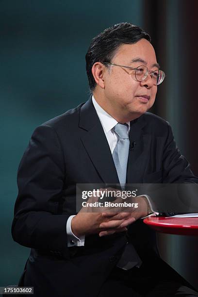 Ronnie Chan, chairman of Hang Lung Properties Ltd., pauses during a Bloomberg Television interview in Hong Kong, China, on Thursday, Aug. 1, 2013....