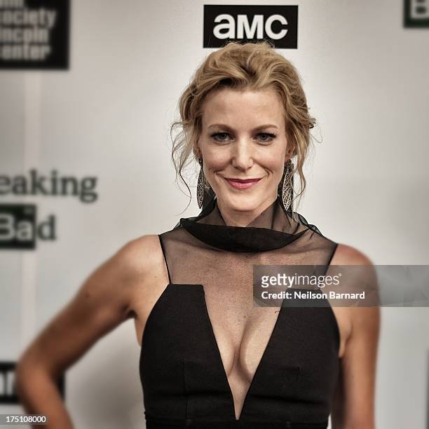 Actress Anna Gunn attends The Film Society Of Lincoln Center And AMC Celebration Of "Breaking Bad" Final Episodes at The Film Society of Lincoln...