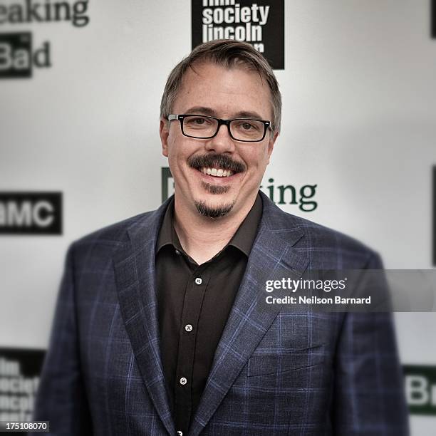 Creator and Executive Producer Vince Gilligan attends The Film Society Of Lincoln Center And AMC Celebration Of "Breaking Bad" Final Episodes at The...