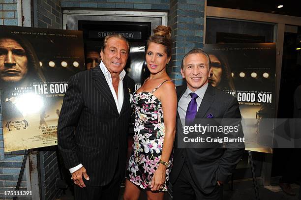 Danny Grimaldi and Ray "Boom Boom" Mancini attend the SnagFilms New York Premiere Of "The Good Son" on July 31, 2013 in New York City.