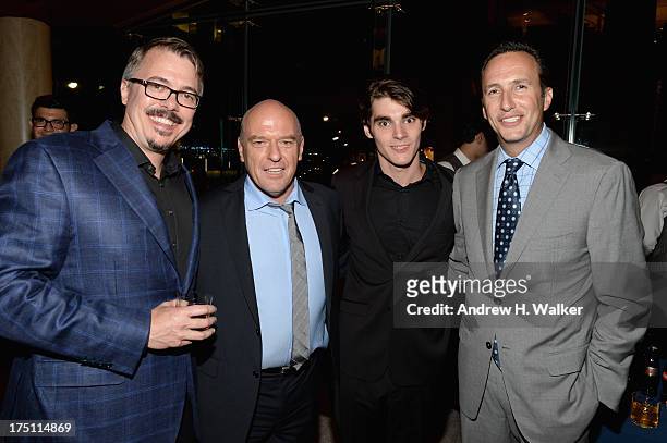 Vince Gilligan, Dean Norris, RJ Mitte and Charlie Collier attend the "Breaking Bad" NY Premiere 2013 after party at Lincoln Ristorante on July 31,...