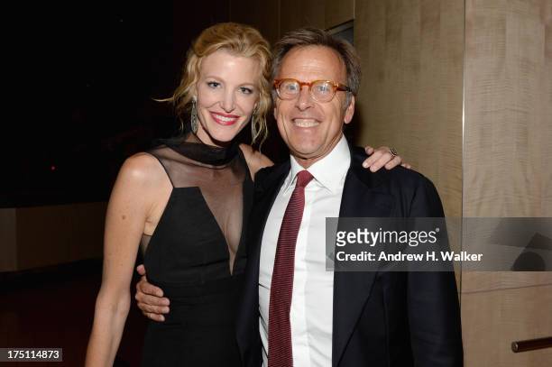 Actress Anna Gunn and producer Mark Johnson attend the "Breaking Bad" NY Premiere 2013 after party at Lincoln Ristorante on July 31, 2013 in New York...