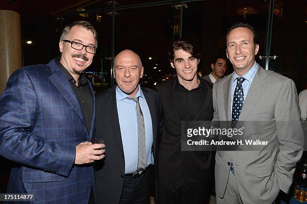 Vince Gilligan, Dean Norris, RJ Mitte and Charlie Collier attend the "Breaking Bad" NY Premiere 2013 after party at Lincoln Ristorante on July 31,...