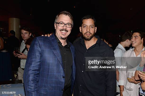 Creator and Executive Producer Vince Gilligan and magician David Blaine attend the "Breaking Bad" NY Premiere 2013 after party at Lincoln Ristorante...