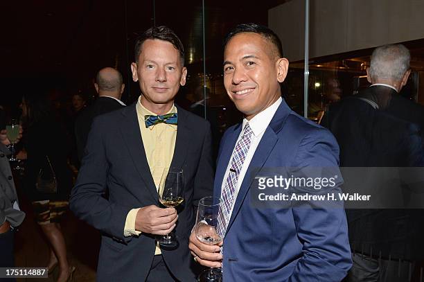 Magazine editor-in-chief Jim Nelson and John Mario Sevilla attend the "Breaking Bad" NY Premiere 2013 after party at Lincoln Ristorante on July 31,...