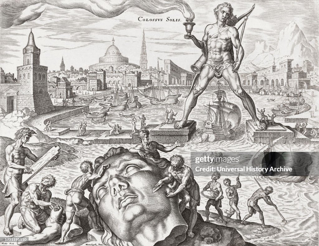 Colossus Apollo Rhodes The Colossus of Rhodes, as imagined by 16th century artist Maarten ...