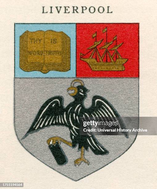 Coat of arms of the Diocese of Liverpool. From Cathedrals, published 1926.