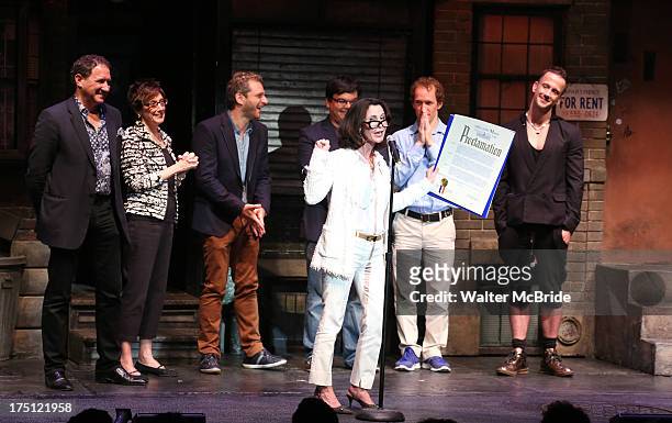 Producer Kevin McCollum, Producer Robyn Goodman, Composer Jeff Marx, Composer Robert Lopez, Producer Jeffrey Seller, Playwright Jeff Whitty and...