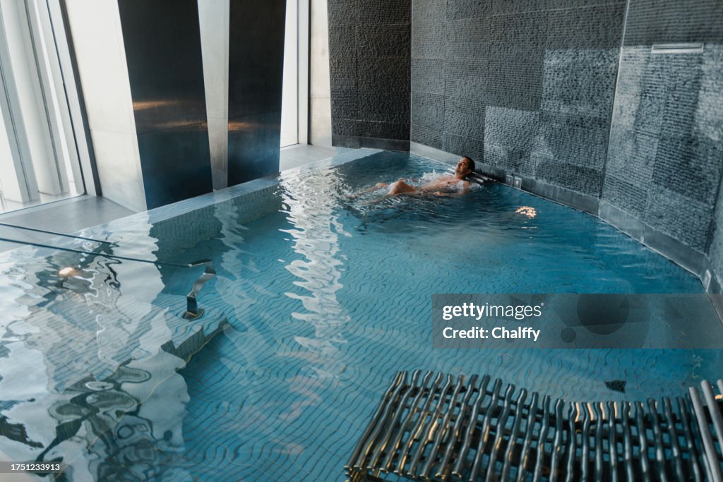 Taking a hot tub spa and relax at weekend