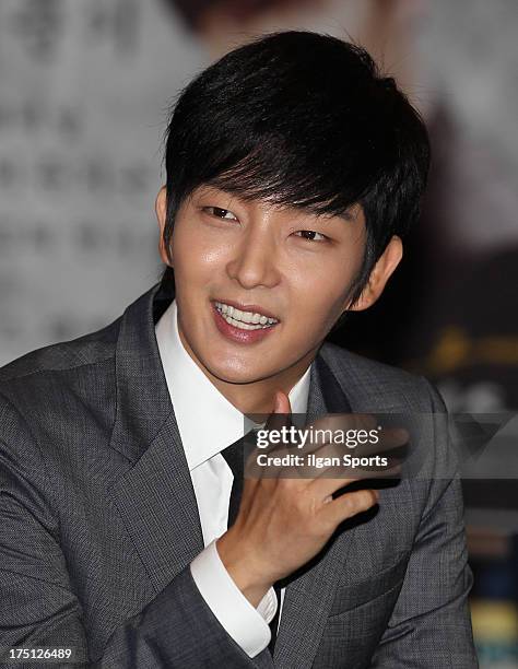 Lee Joon-Gi attends the MBC Drama '2 Weeks' press conference at Heritz on July 31, 2013 in Seoul, South Korea.