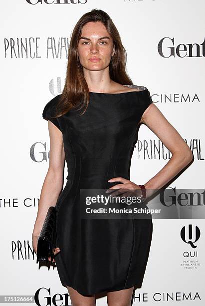 Model Anouck Lepere attends The Cinema Society and Gents screening of Magnolia Pictures' "Prince Avalanche" at Landmark Sunshine Cinema on July 31,...