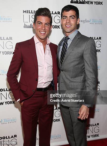 Luis D. Ortiz and Daniel Ortiz attend "Million Dollar Listing" Season 2 Finale Party at The General on July 31, 2013 in New York City.