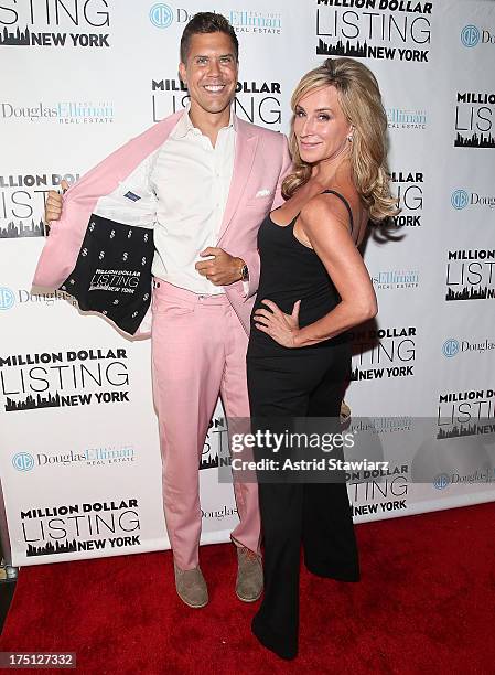 Fredrik Eklund and Sonja Morgan attend "Million Dollar Listing" Season 2 Finale Party at The General on July 31, 2013 in New York City.