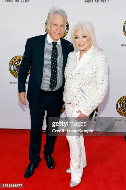 Craig Dillingham and honoree, Tanya Tucker attend the Class of 2023 Medallion Ceremony at Country Music Hall of Fame and Museum on October 22, 2023...