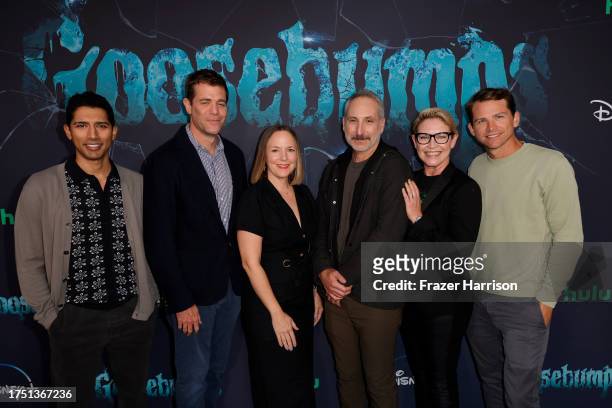 Executive Producer's Pavun Shetty, Nicholas Stoller, Hilary Winston, Rob Letterman, Erin O'Malley, Conor Welch attend Hulu And Disney+ "Goosebumps"...