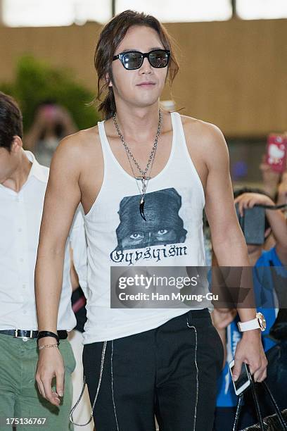 South Korean actor Jang Keun-Suk is seen on departure at Gimpo International Airport on August 1, 2013 in Seoul, South Korea.