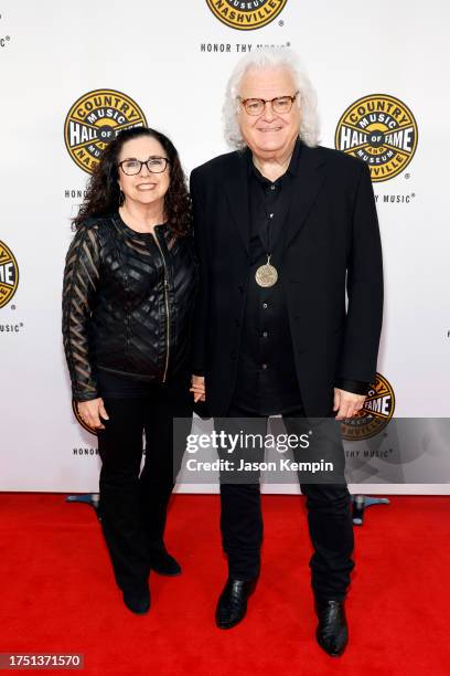 Sharon White and Ricky Skaggs attend the Class of 2023 Medallion Ceremony at Country Music Hall of Fame and Museum on October 22, 2023 in Nashville,...