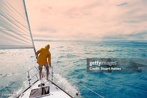 Male on sailing yacht, Whitsundays