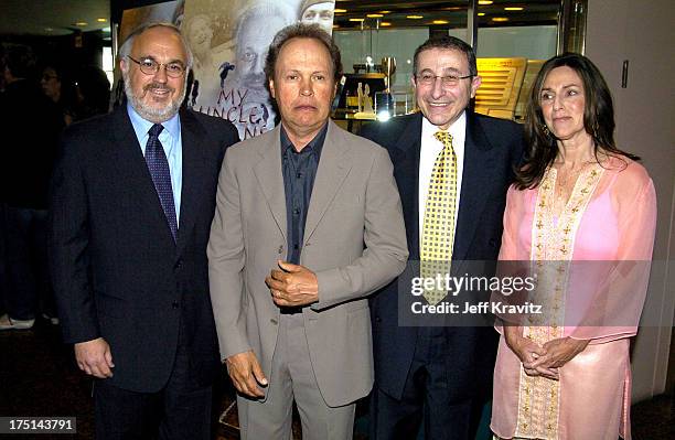 Rabbi Abraham Cooper, associate dean of the Simon Wiesenthal Center, Billy Crystal, Rabbi Marvin Hier, founder and dean of the Simon Wiesenthal...