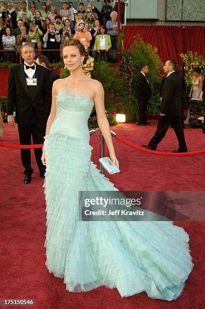 Charlize Theron, presenter during The 77th Annual Academy Awards - Arrivals at Kodak Theatre in Los Angeles, California, United States.