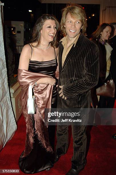 Dorothea Hurley and Jon Bon Jovi during 20th Annual Rock and Roll Hall of Fame Induction Ceremony - Red Carpet at Waldorf Astoria Hotel in New York...