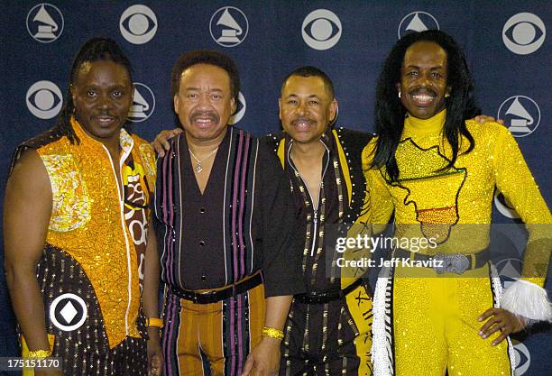 Earth, Wind and Fire during The 46th Annual Grammy Awards - Press Room at Staples Center in Los Angeles, California, United States.