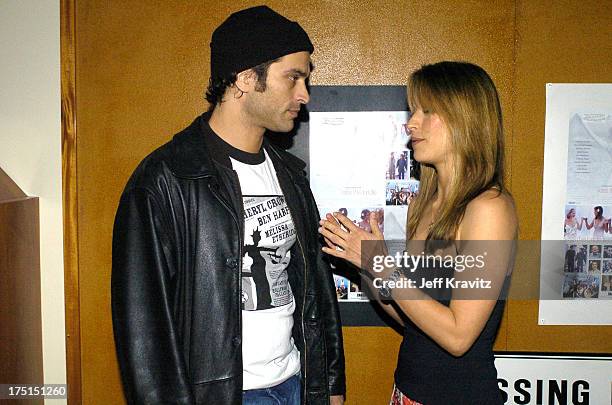 Johnathon Schaech and Brooke Langton during "Kiss the Bride" Launch Party at Monroe's in Hollywood, California, United States.