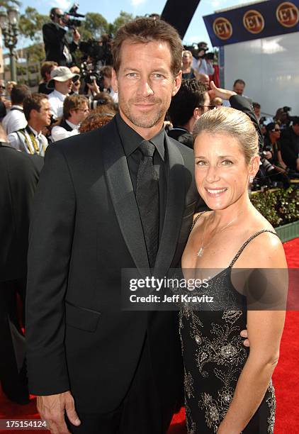 James Denton and wife Erin O'Brien during 57th Annual Primetime Emmy Awards - Red Carpet at The Shrine in Los Angeles, California, United States.