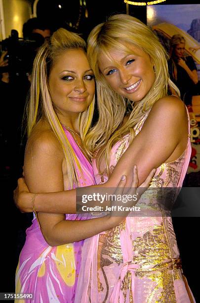 Nicole Richie and Paris Hilton during "The Simple Life 2" Welcome Home Party at The Spider Club in Hollywood, CA, United States.