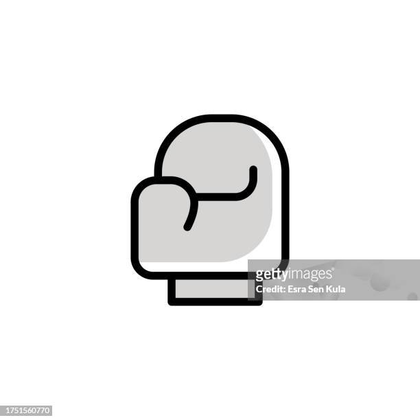 ilustrações de stock, clip art, desenhos animados e ícones de boxing glove universal line icon design with editable stroke. suitable for web page, mobile app, ui, ux and gui design. - boxe feminino
