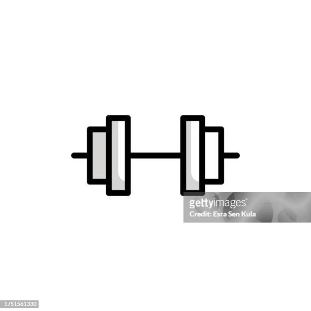 dumbbell universal line icon design with editable stroke. suitable for web page, mobile app, ui, ux and gui design. - crossfit stock illustrations