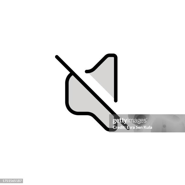 mute button universal line icon design with editable stroke. suitable for web page, mobile app, ui, ux and gui design. - play pause mute stock illustrations
