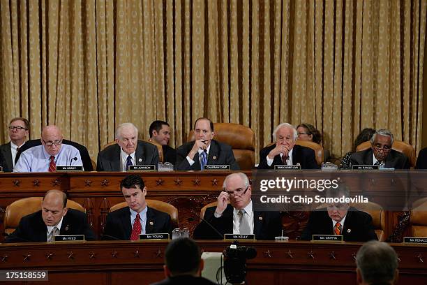 House Ways and Means Committee members U.S. Rep. Kevin Brady , U.S. Rep. Sam Johnson , Chairman David Camp , ranking member U.S. Rep. Sandy Levin ,...