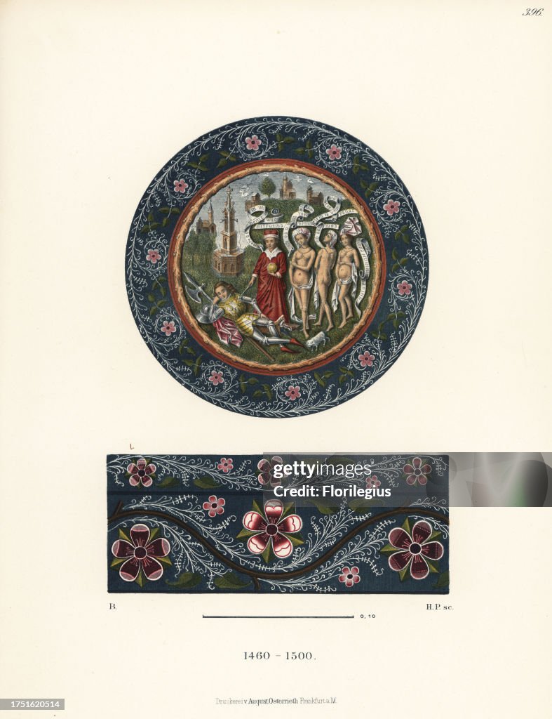 Painted decorative box from the late 15th century