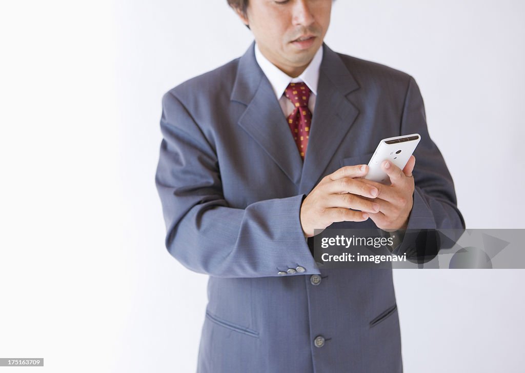 Businessman using a smartphone