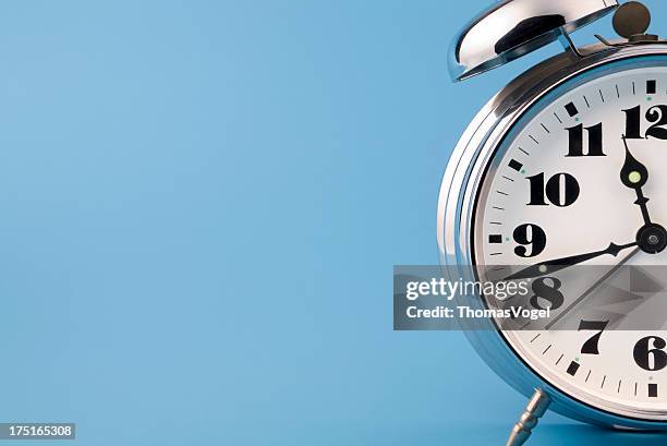 retro alarm clock - due stock pictures, royalty-free photos & images