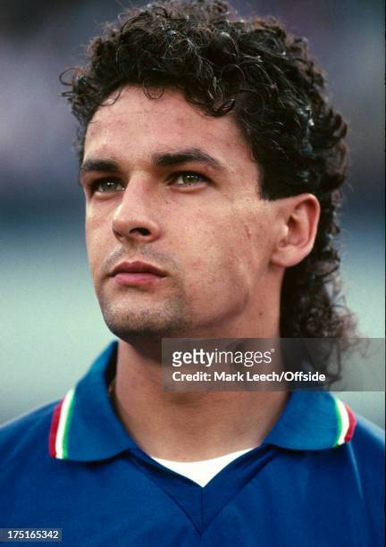 July 1990 World Cup Football - Argentina v Italy - Italian player Roberto Baggio.