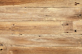 Close view of wooden plank table