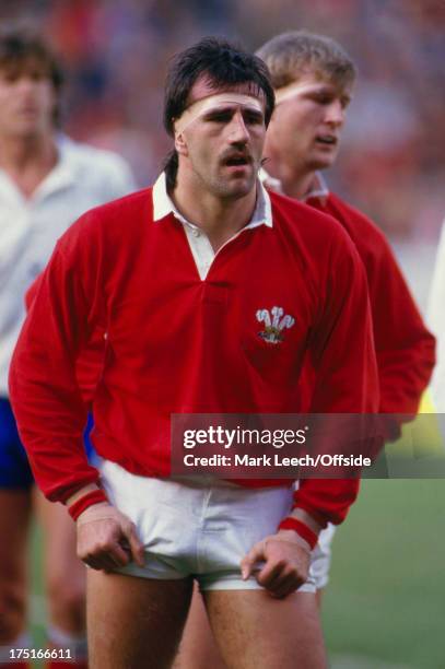 February 1987 Paris - 5 Nations Rugby - France v Wales, Robert Norster, welsh lock forward.