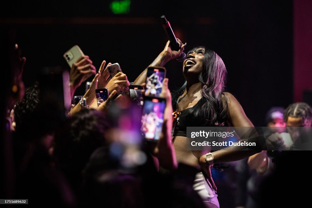 Flo Milly Rapper Rapper Flo Milli performs onstage during the 'Thanks for Coming Here ...