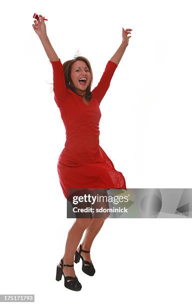 hooray!! - woman full body isolated stock pictures, royalty-free photos & images