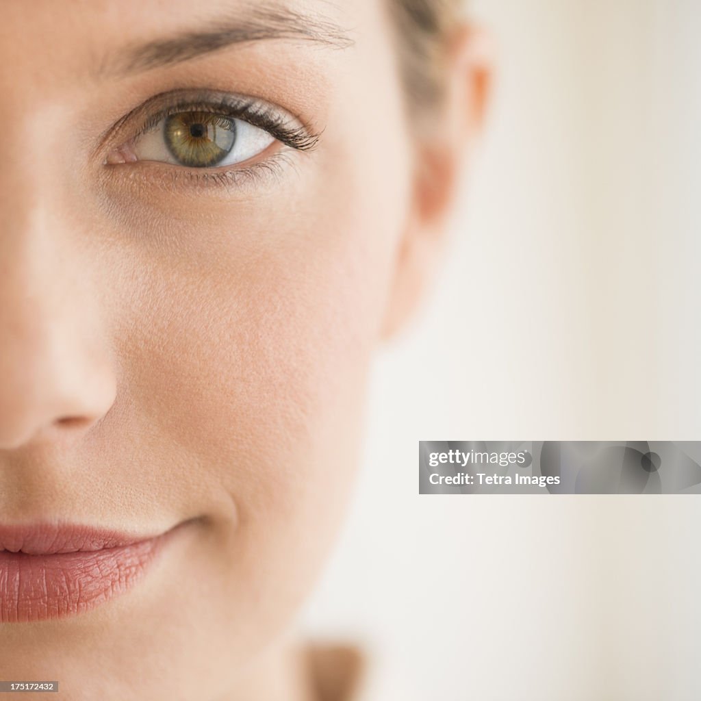 Close-up of woman's face