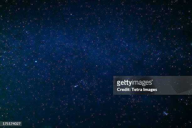 sky at night - galaxy background stock pictures, royalty-free photos & images