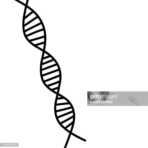 illustrazioni stock, clip art, cartoni animati e icone di tendenza di illustrazione vettoriale disegnata a mano del cromosoma del dna. scienza, medicina, sanità. - biochimica